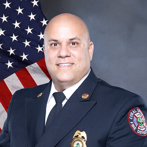 Harold Alcalde Division Chief and Fire Marshal for the Coral Springs Fire Department