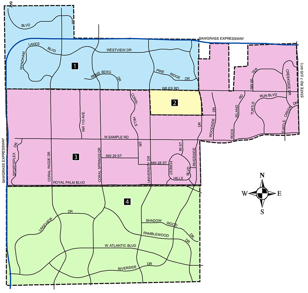 Coral Springs Water Districts Map