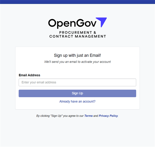 Register with OpenGov
