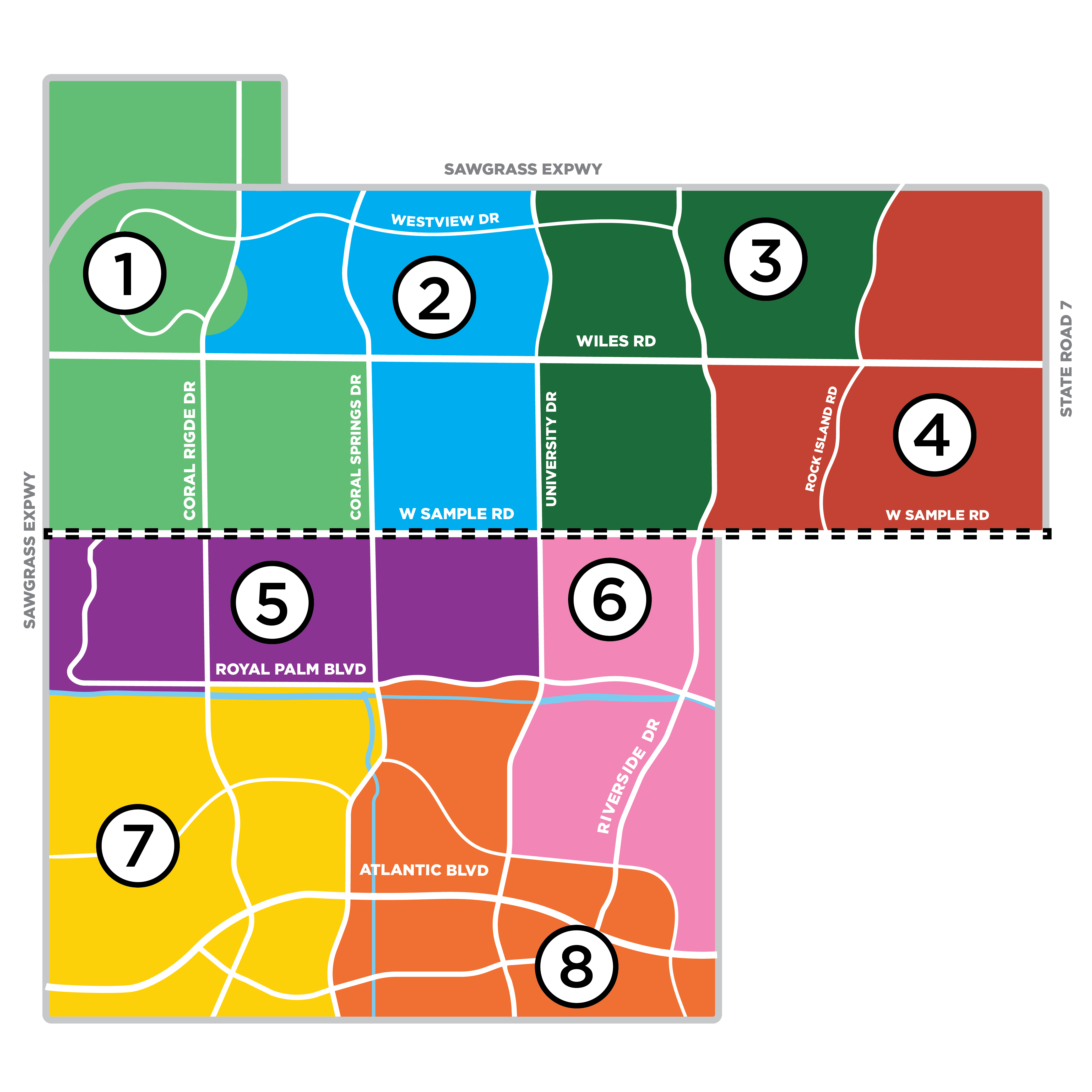 Code Map 2026 - Coral Springs Colors and Zones .png